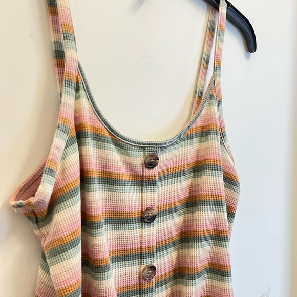 American Eagle Front Tie Tank Top with buttons - Picture 1 of 5